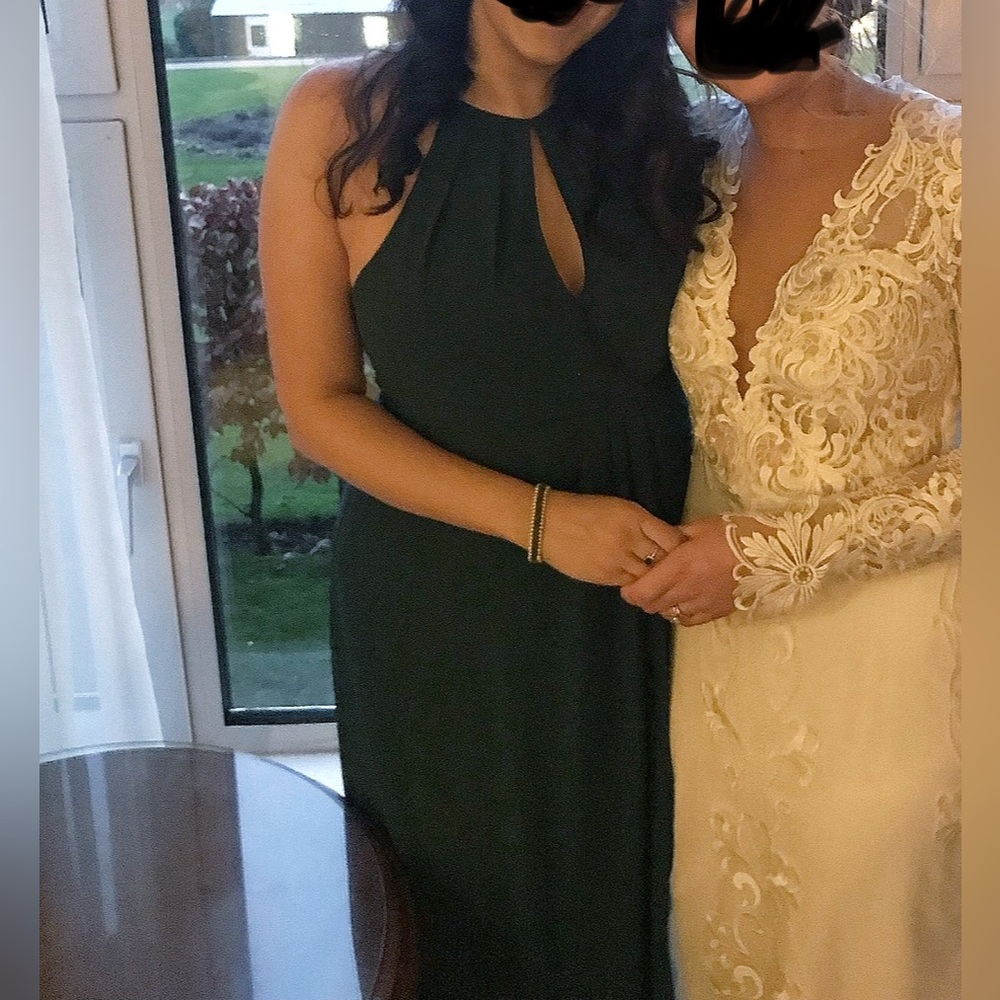 BHLDN MARCO Caspian Sea Green Keyhole Gown Bridesmaid Dress XL - Picture 10 of 14